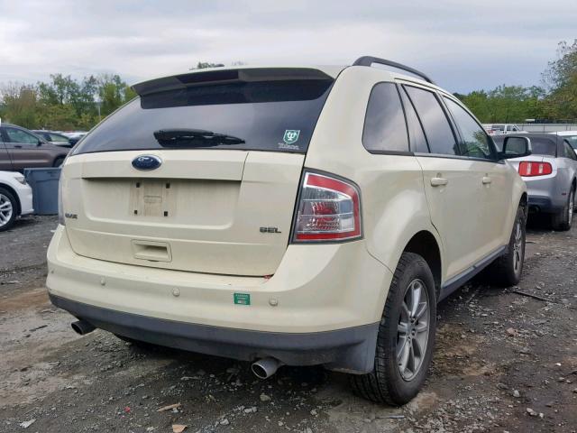 2FMDK38C98BA06753 - 2008 FORD EDGE SEL CREAM photo 4