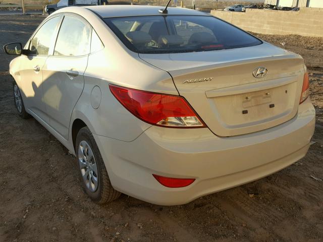 KMHCT4AE3GU028301 - 2016 HYUNDAI ACCENT SE TAN photo 3