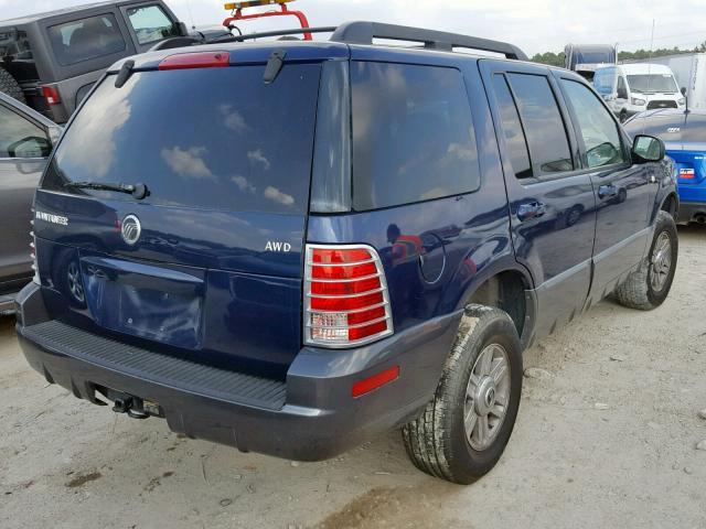 4M2ZU86K55UJ14489 - 2005 MERCURY MOUNTAINEE BLUE photo 4