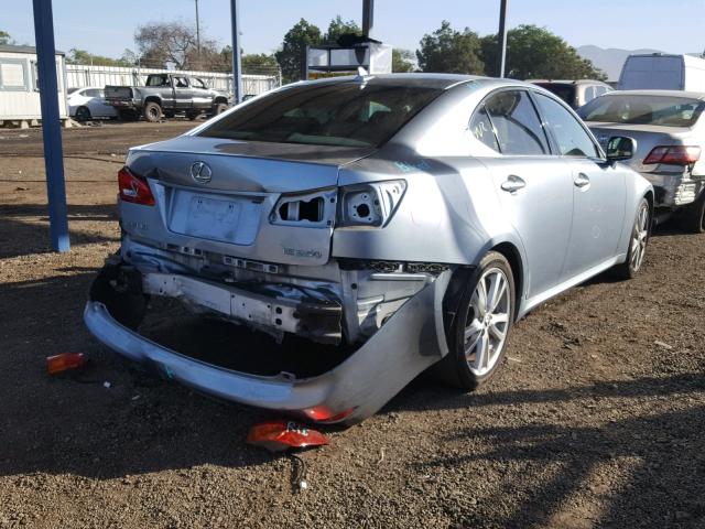 JTHBK262672054259 - 2007 LEXUS IS 250 BLUE photo 4