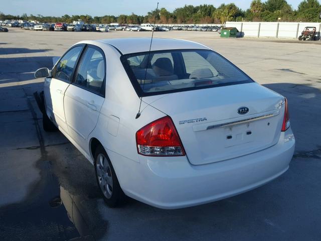 KNAFE221X95634569 - 2009 KIA SPECTRA EX WHITE photo 3