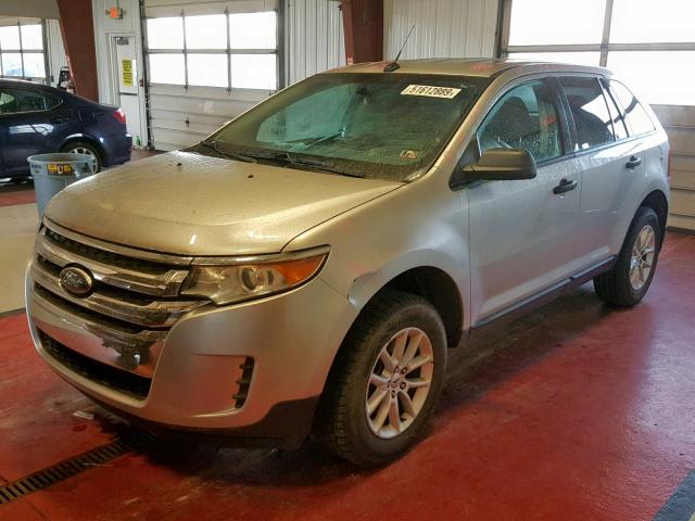 2FMDK3GC8EBA03548 - 2014 FORD EDGE SE SILVER photo 2