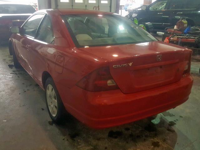 1HGEM229X2L022902 - 2002 HONDA CIVIC EX RED photo 3