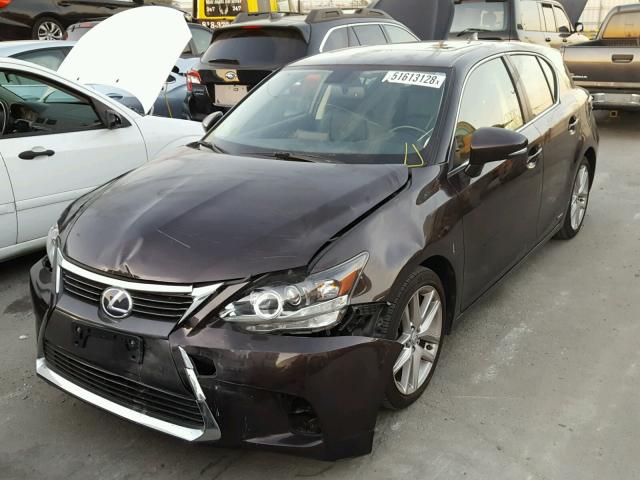 JTHKD5BH2G2265898 - 2016 LEXUS CT 200 BLACK photo 2