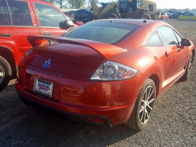 4A31K5DF7AE007393 - 2010 MITSUBISHI ECLIPSE GS RED photo 4