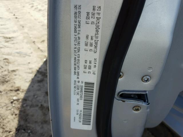 1B3HB48B27D246918 - 2007 DODGE CALIBER SX SILVER photo 10