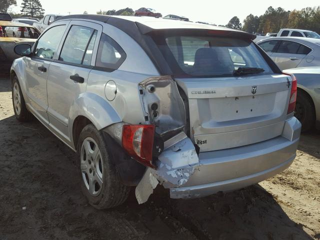 1B3HB48B27D246918 - 2007 DODGE CALIBER SX SILVER photo 3