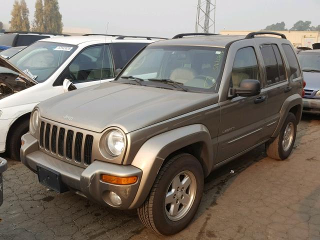 1J4GK58KX4W305580 - 2004 JEEP LIBERTY LI TAN photo 2