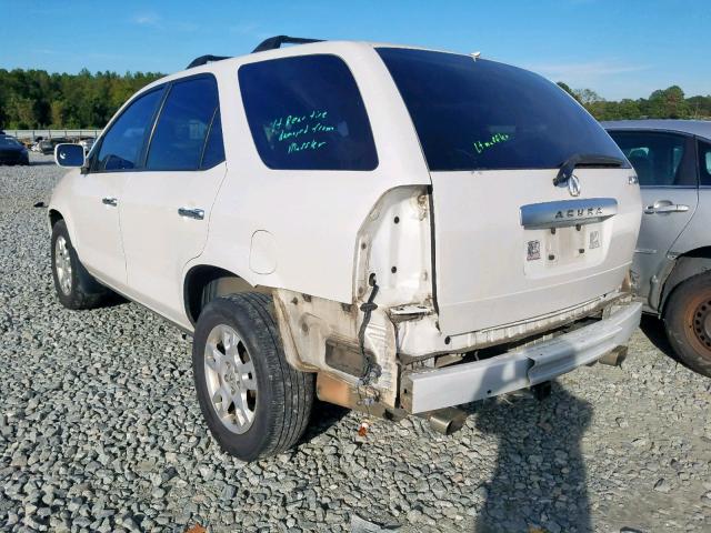 2HNYD18636H539328 - 2006 ACURA MDX TOURIN WHITE photo 3