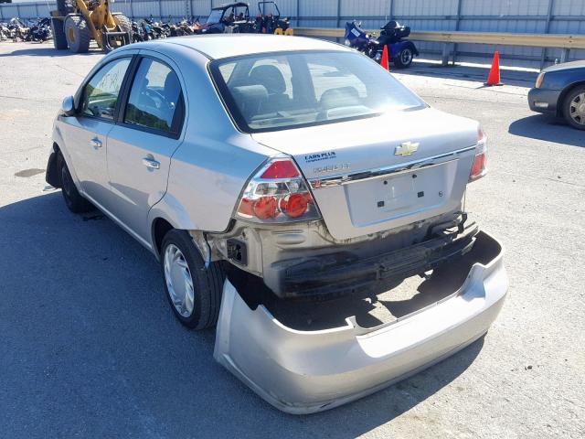 KL1TG56EX9B356313 - 2009 CHEVROLET AVEO LT SILVER photo 3