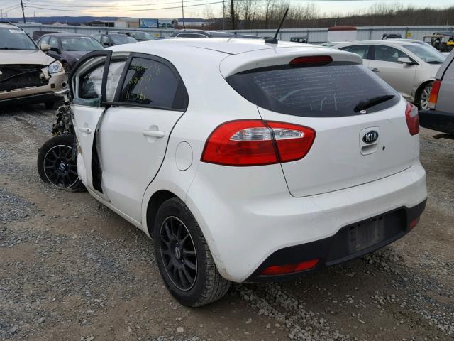 KNADM5A31D6138738 - 2013 KIA RIO LX WHITE photo 3