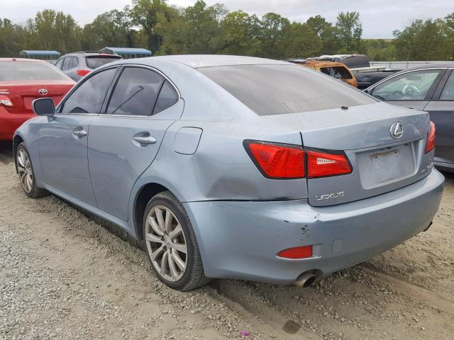 JTHCK262X62005018 - 2006 LEXUS IS 250 BLUE photo 3