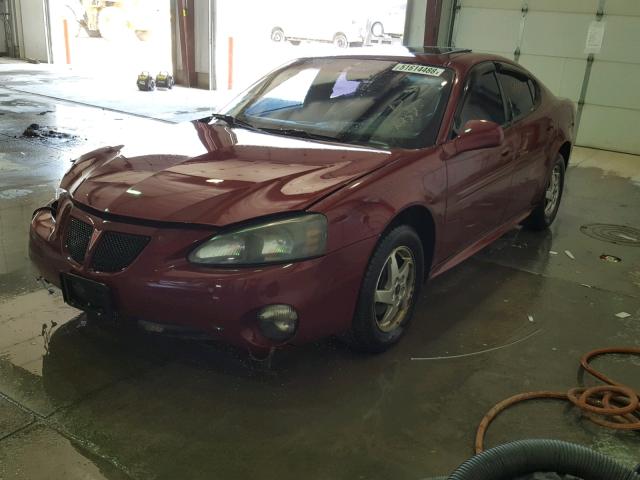 2G2WS522X41146257 - 2004 PONTIAC GRAND PRIX MAROON photo 2