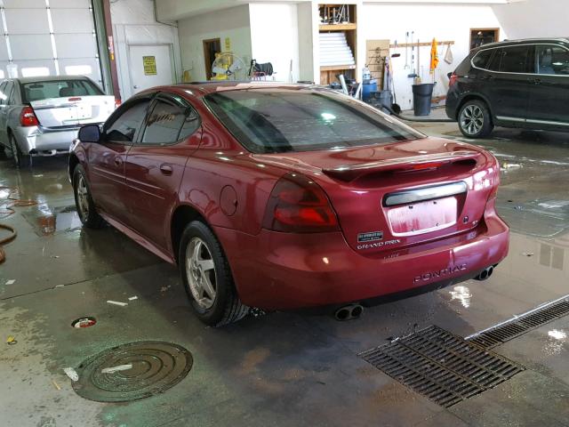 2G2WS522X41146257 - 2004 PONTIAC GRAND PRIX MAROON photo 3