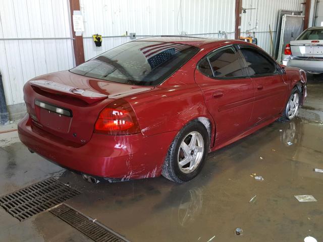 2G2WS522X41146257 - 2004 PONTIAC GRAND PRIX MAROON photo 4