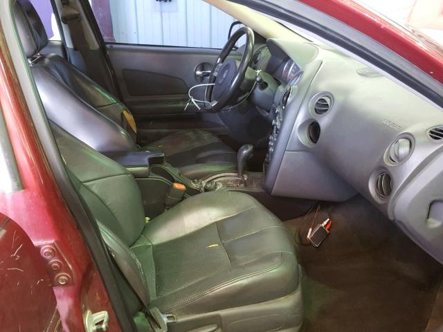 2G2WS522X41146257 - 2004 PONTIAC GRAND PRIX MAROON photo 5