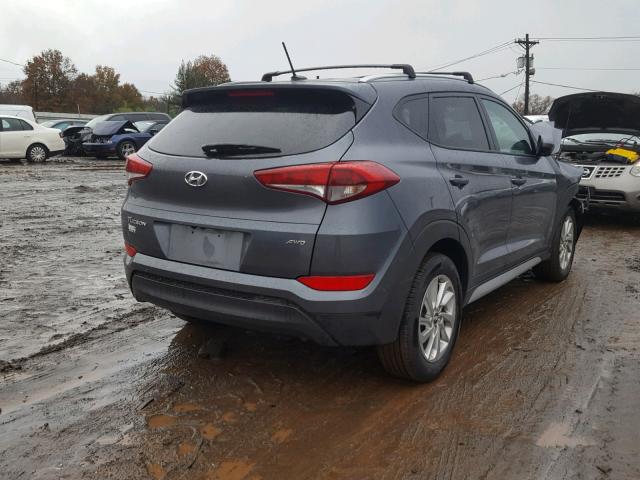 KM8J3CA43HU399890 - 2017 HYUNDAI TUCSON LIM GRAY photo 4