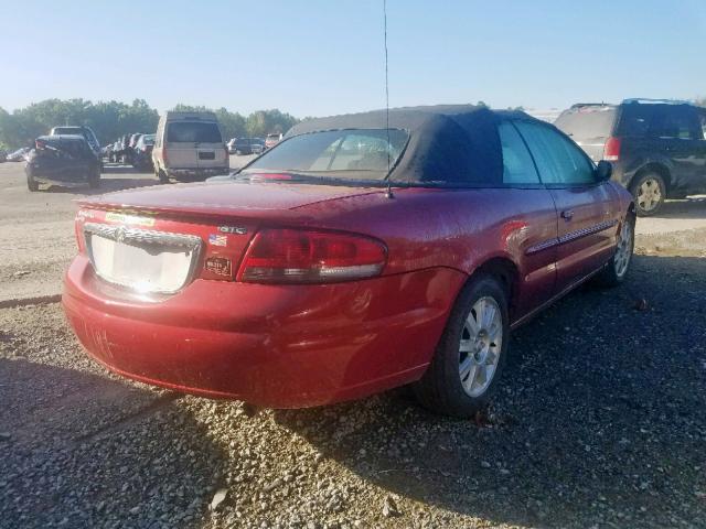 1C3EL75R34N147343 - 2004 CHRYSLER SEBRING GT RED photo 4