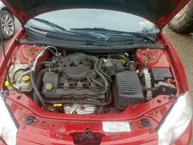 1C3EL75R34N147343 - 2004 CHRYSLER SEBRING GT RED photo 7