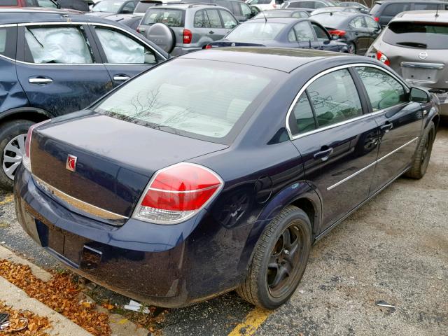 1G8ZS57N67F196222 - 2007 SATURN AURA XE BLUE photo 4