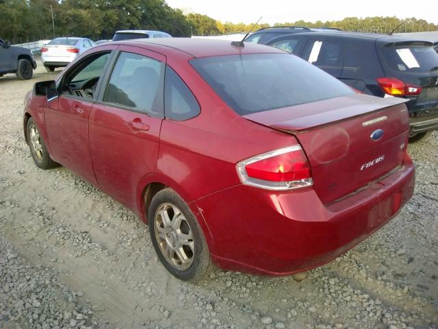 1FAHP36N99W161823 - 2009 FORD FOCUS SES RED photo 3