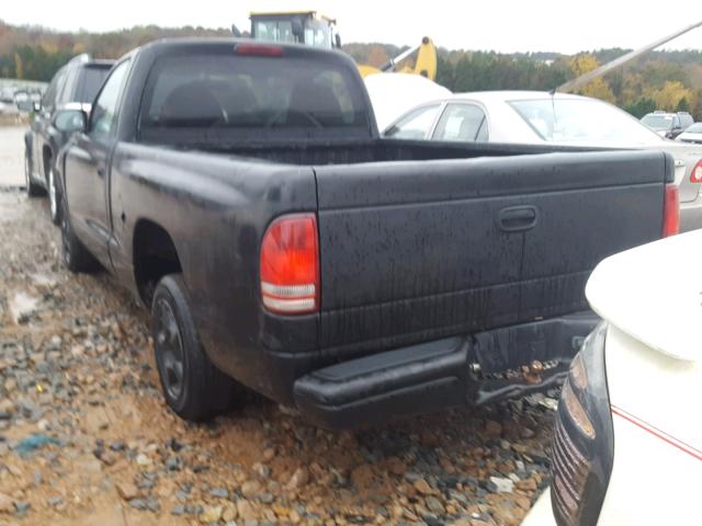 1B7FL26P8WS574957 - 1998 DODGE DAKOTA BLACK photo 3