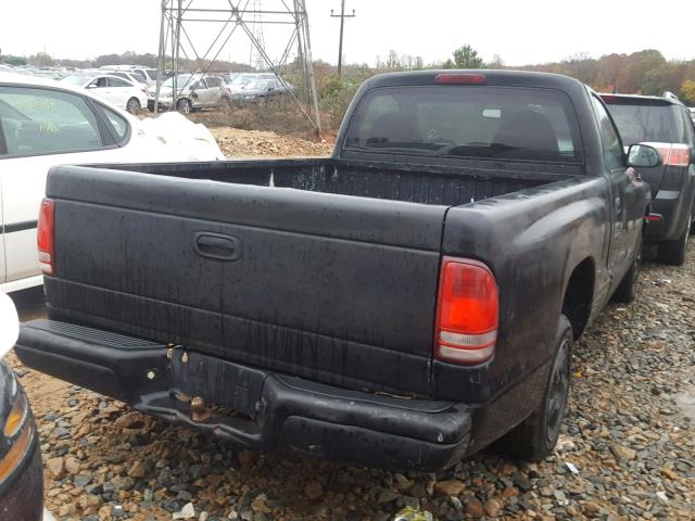 1B7FL26P8WS574957 - 1998 DODGE DAKOTA BLACK photo 4