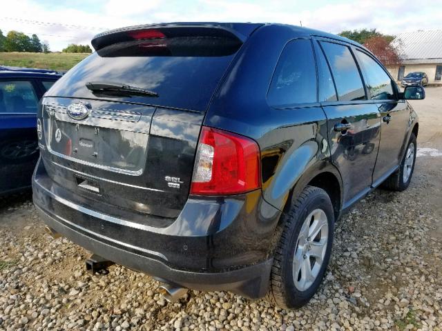 2FMDK4JC0EBB61591 - 2014 FORD EDGE SEL BLACK photo 4