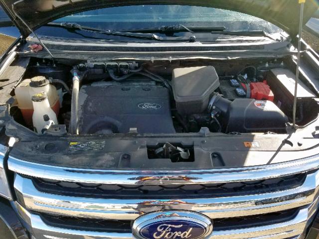 2FMDK4JC0EBB61591 - 2014 FORD EDGE SEL BLACK photo 7