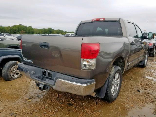 5TBEV54128S478557 - 2008 TOYOTA TUNDRA GRAY photo 4