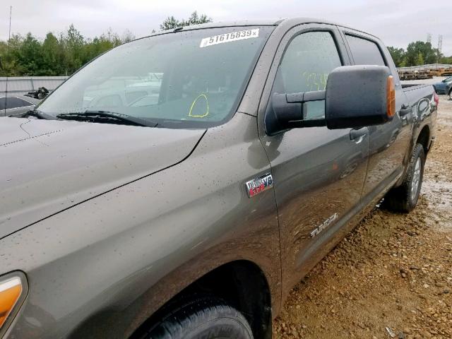 5TBEV54128S478557 - 2008 TOYOTA TUNDRA GRAY photo 9