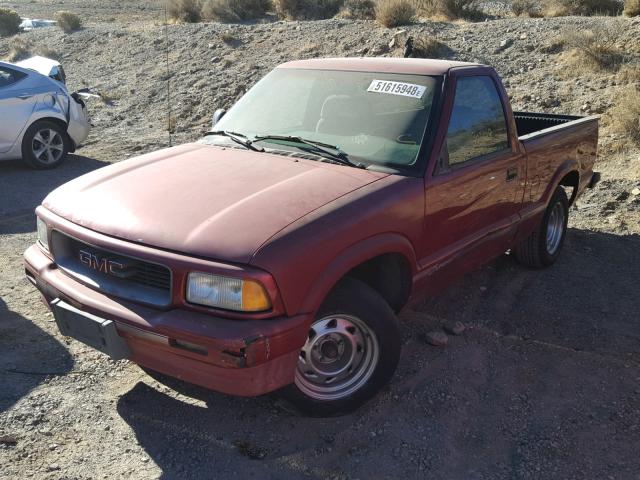 1GTCS1442S8530534 - 1995 GMC SONOMA MAROON photo 2