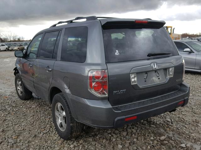 5FNYF18138B503118 - 2008 HONDA PILOT LX GRAY photo 3