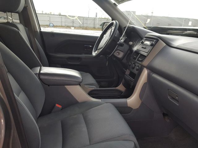 5FNYF18138B503118 - 2008 HONDA PILOT LX GRAY photo 5