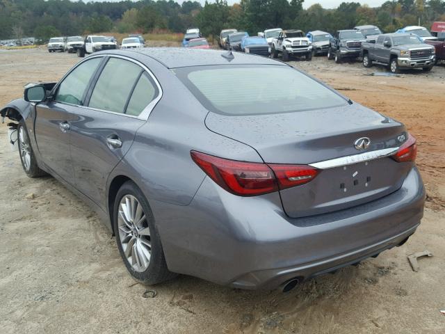 JN1EV7AP7JM591517 - 2018 INFINITI Q50 LUXE GRAY photo 3