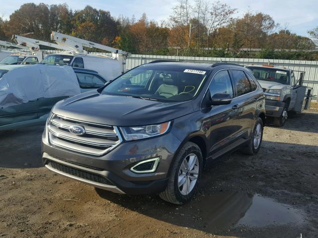 2FMPK4J89HBC27990 - 2017 FORD EDGE SEL GRAY photo 2