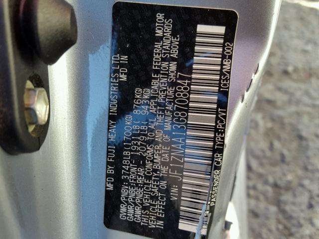 JF1ZNAA13G8708847 - 2016 TOYOTA SCION FR-S SILVER photo 10