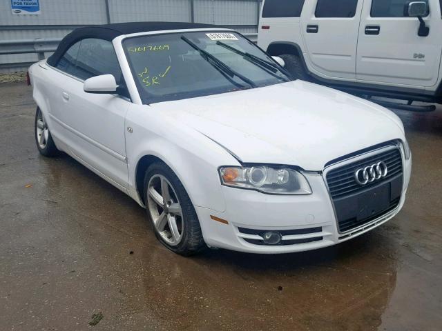 WAUDH48H68K012517 - 2008 AUDI A4 3.2 CAB WHITE photo 1