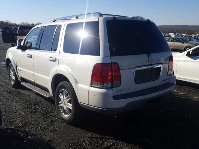 5LMEU88H04ZJ48596 - 2004 LINCOLN AVIATOR 白色 照片 3