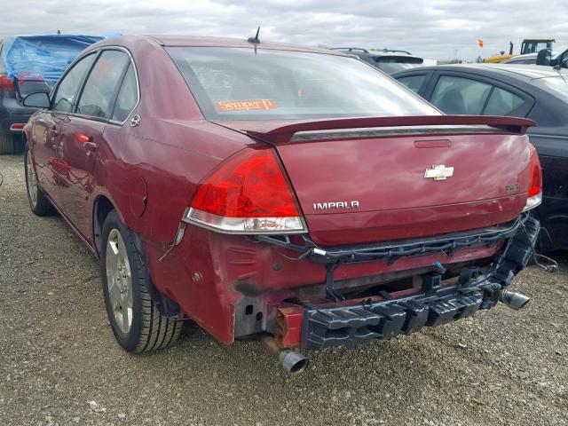 2G1WD58C269261437 - 2006 CHEVROLET IMPALA SUP 栗色 照片 3