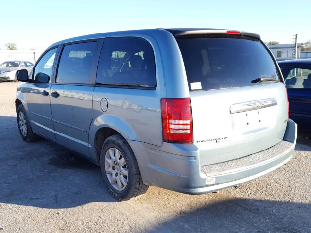 2A8HR44H58R625911 - 2008 CHRYSLER TOWN & COU BLUE photo 3