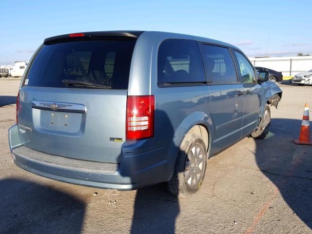 2A8HR44H58R625911 - 2008 CHRYSLER TOWN & COU BLUE photo 4