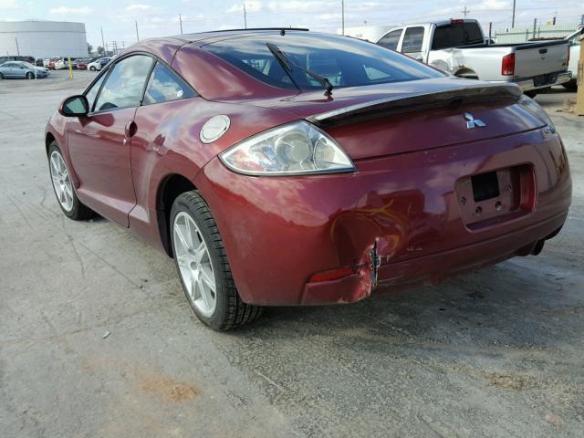 4A3AK34T96E038338 - 2006 MITSUBISHI ECLIPSE GT MAROON photo 3