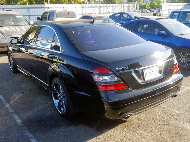 WDDNG71XX7A111686 - 2007 MERCEDES-BENZ S 550 BLACK photo 3