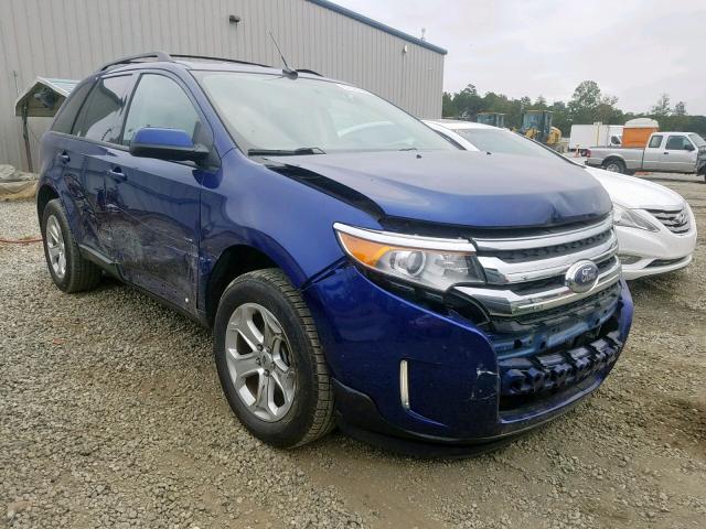 2FMDK3JC4DBB09275 - 2013 FORD EDGE SEL BLUE photo 1