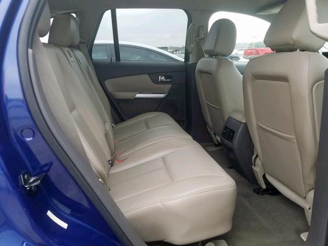 2FMDK3JC4DBB09275 - 2013 FORD EDGE SEL BLUE photo 6