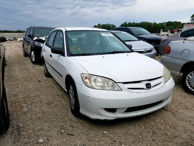 2HGES16385H569884 - 2005 HONDA CIVIC DX V WHITE photo 1