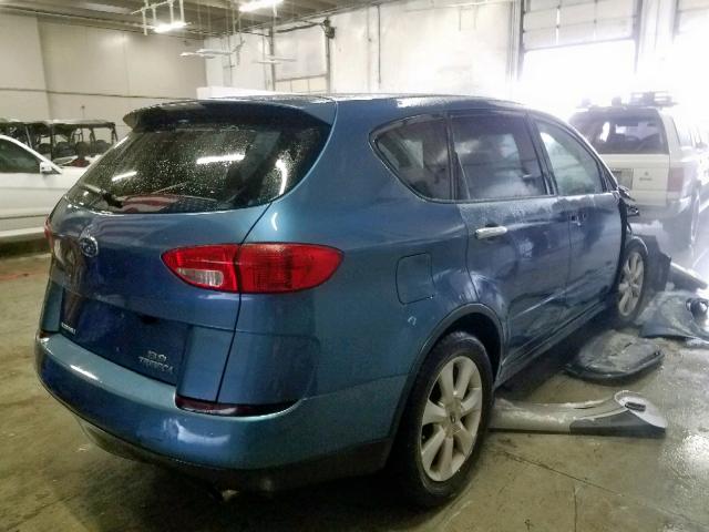 4S4WX85D274401113 - 2007 SUBARU B9 TRIBECA BLUE photo 4