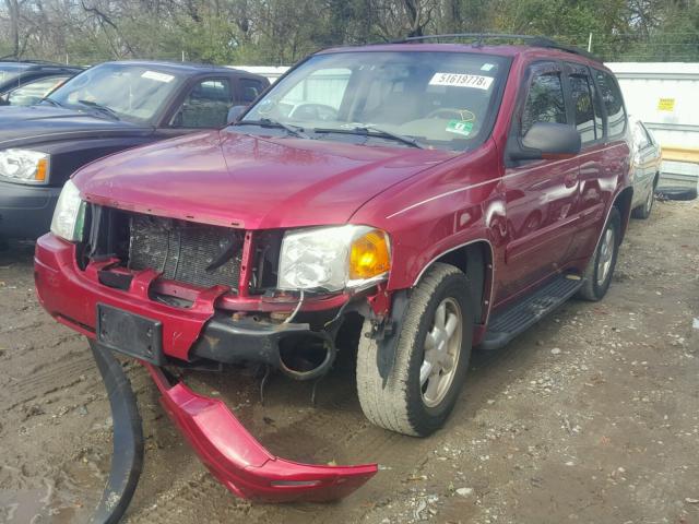 1GKDT13S342344593 - 2004 GMC ENVOY RED photo 2