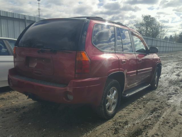 1GKDT13S342344593 - 2004 GMC ENVOY RED photo 4